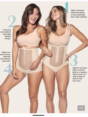Bellefit Nude Dual-Closure High-Waist Postpartum Girdle Shape-wear